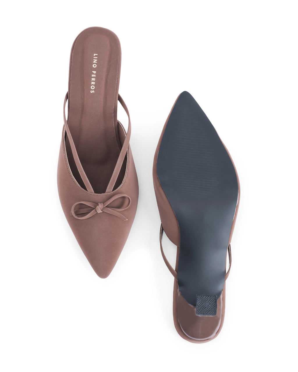 Hepburn Bow Bliss Brown Kitten Heels