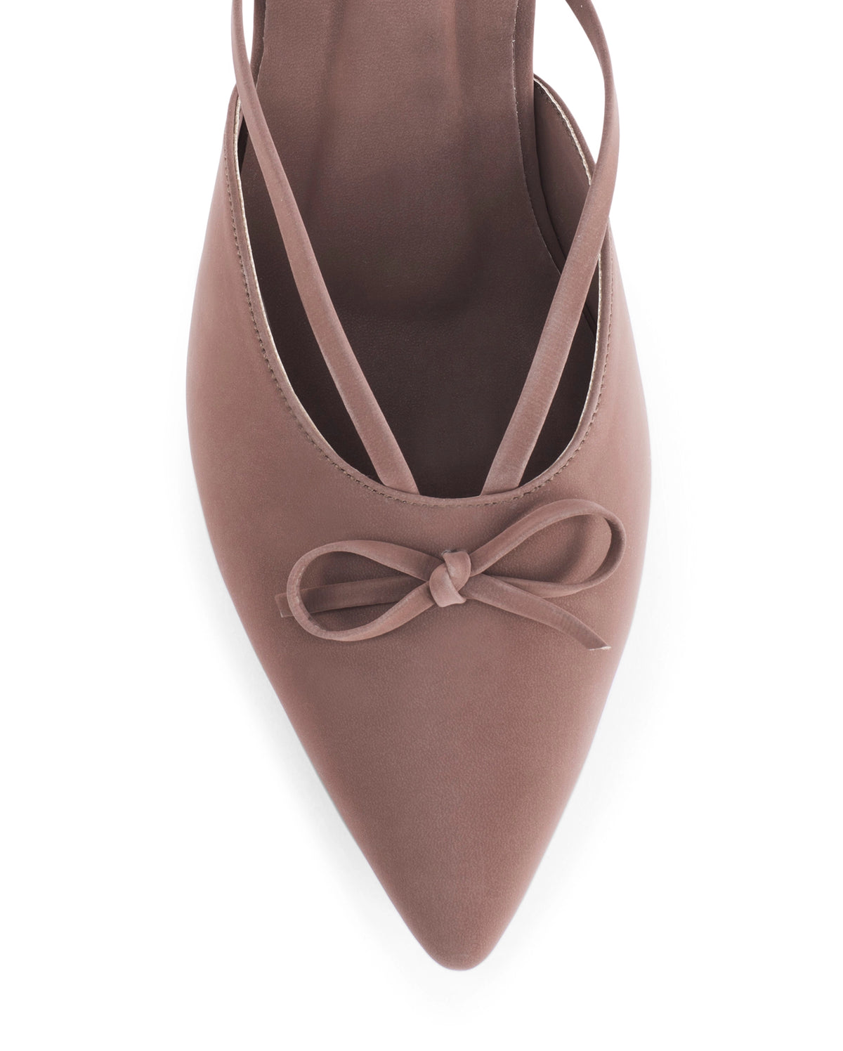 Hepburn Bow Bliss Brown Kitten Heels