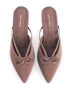 Hepburn Bow Bliss Brown Kitten Heels