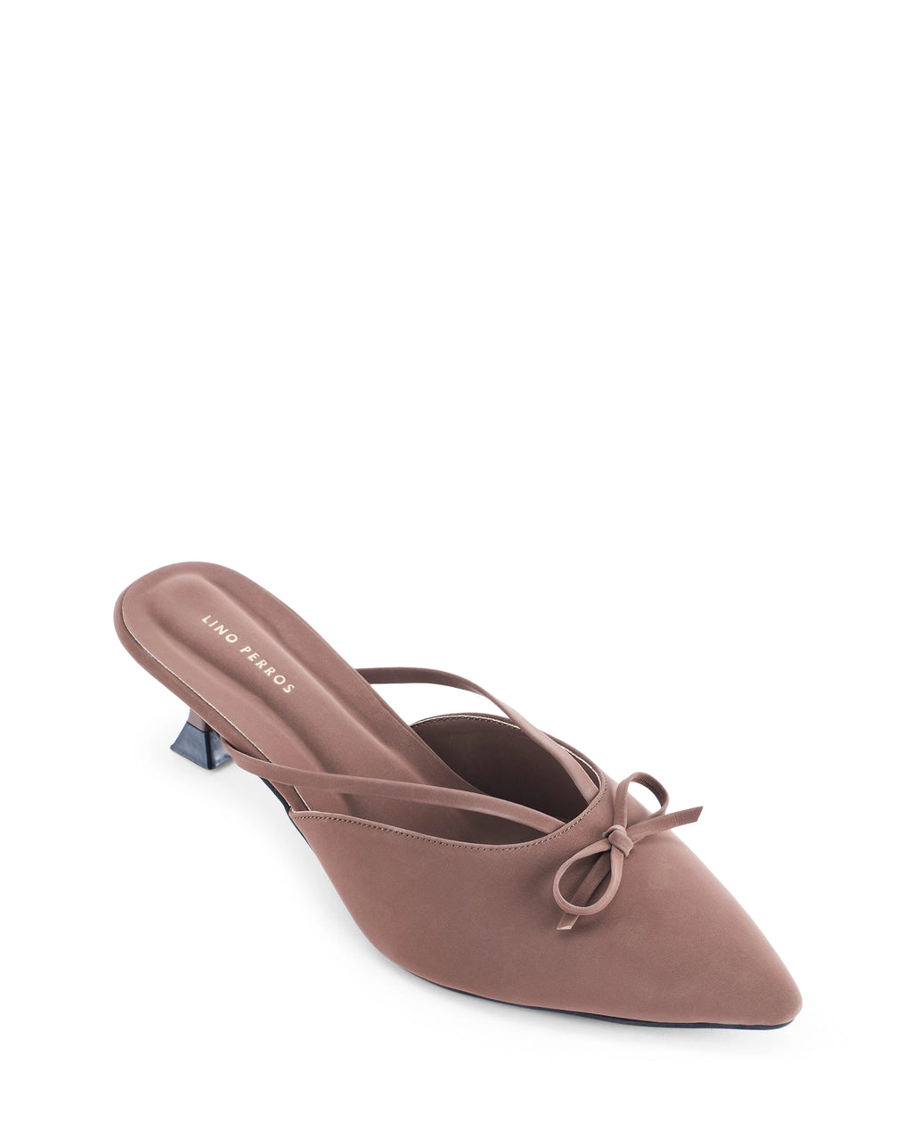 Hepburn Bow Bliss Brown Kitten Heels