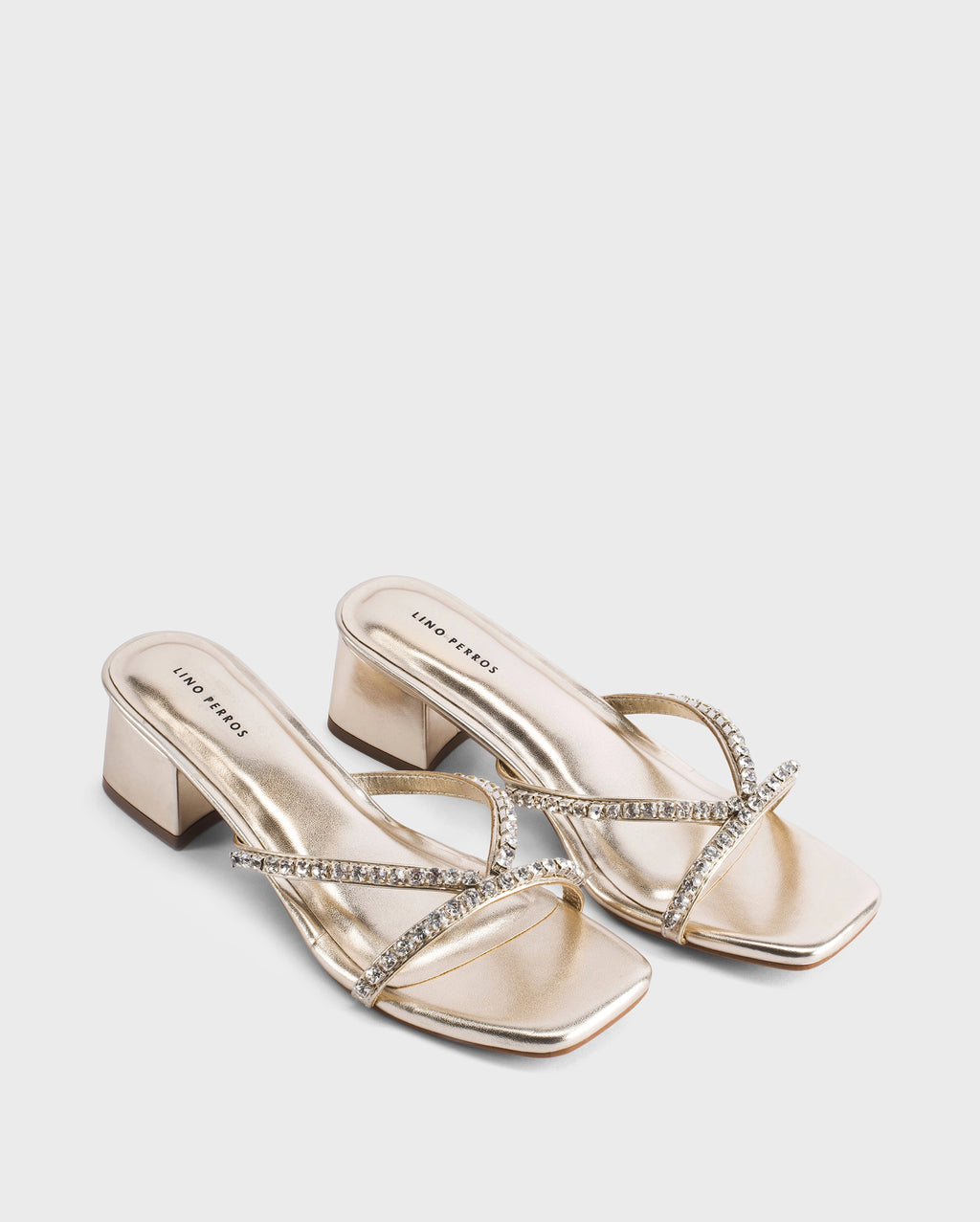 Victoria Radiance Gold Block Heels