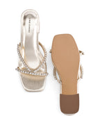 Victoria Radiance Gold Block Heels