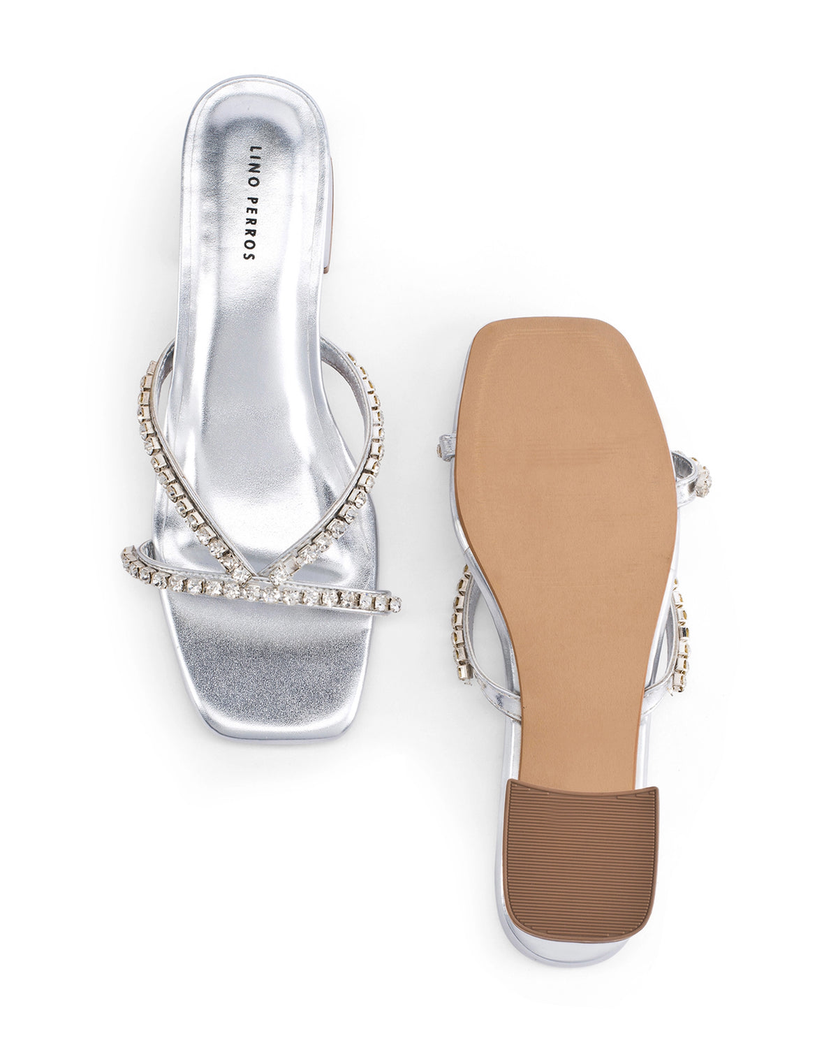 Victoria Radiance Silver Block Heels