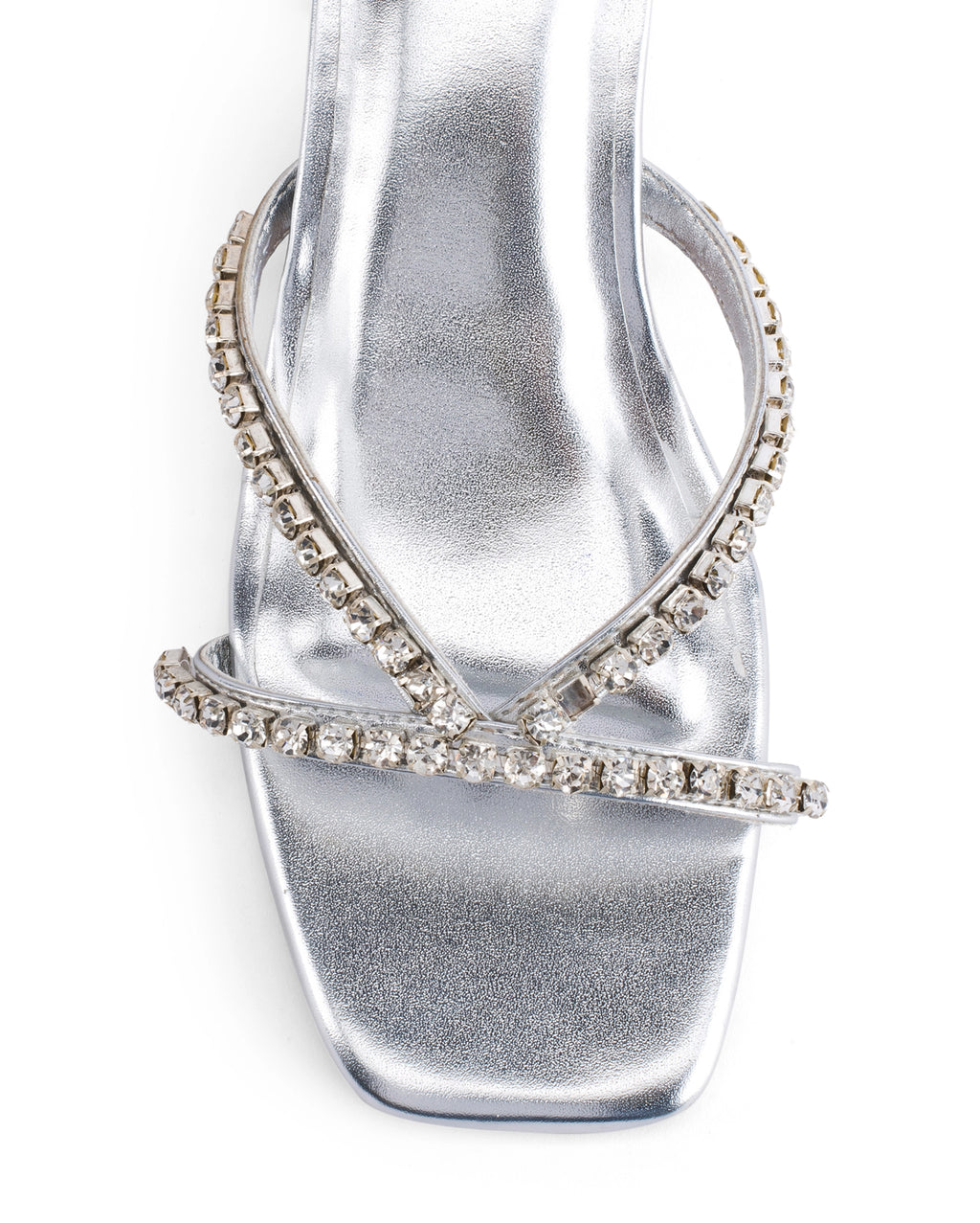 Victoria Radiance Silver Block Heels