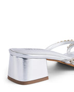 Victoria Radiance Silver Block Heels