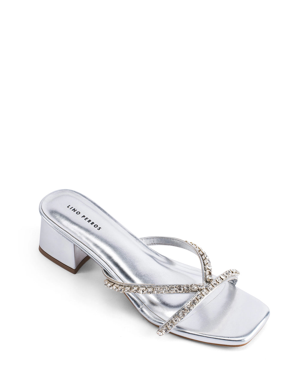 Victoria Radiance Silver Block Heels