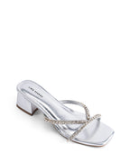Victoria Radiance Silver Block Heels