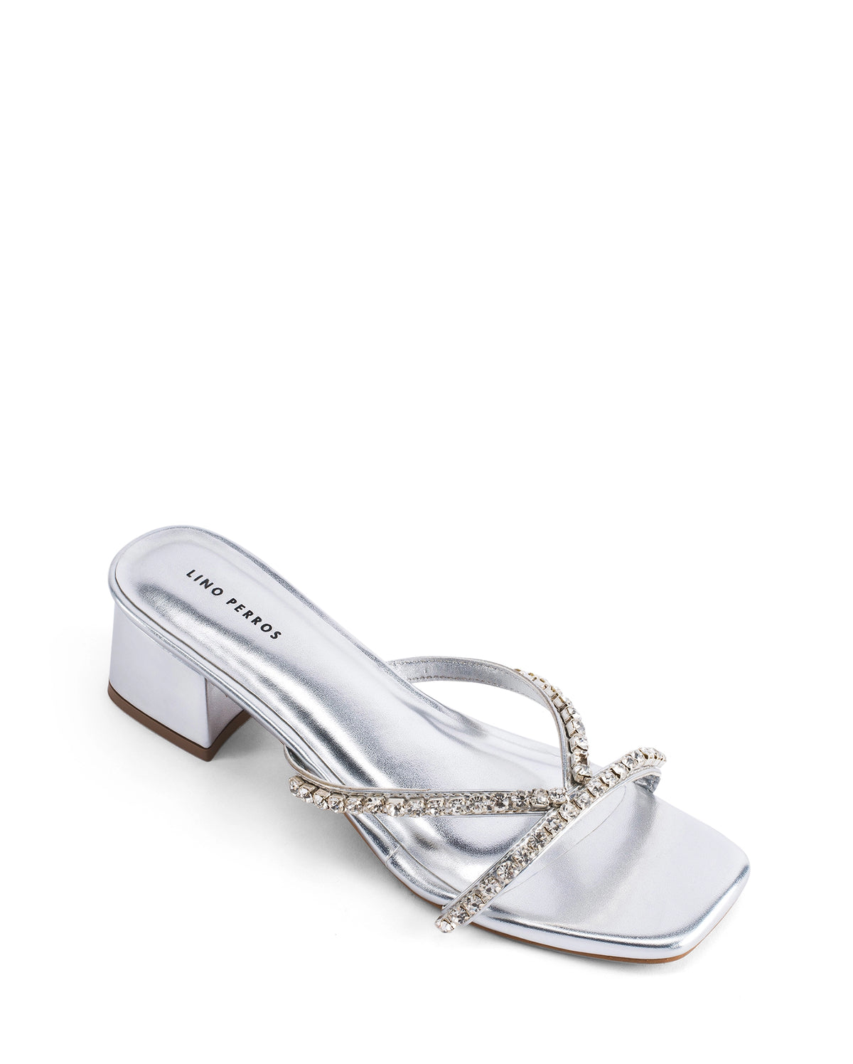 Victoria Radiance Silver Block Heels