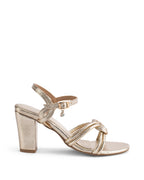 Gabbana Braid Gold Block Heels