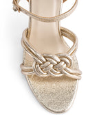 Gabbana Braid Gold Block Heels