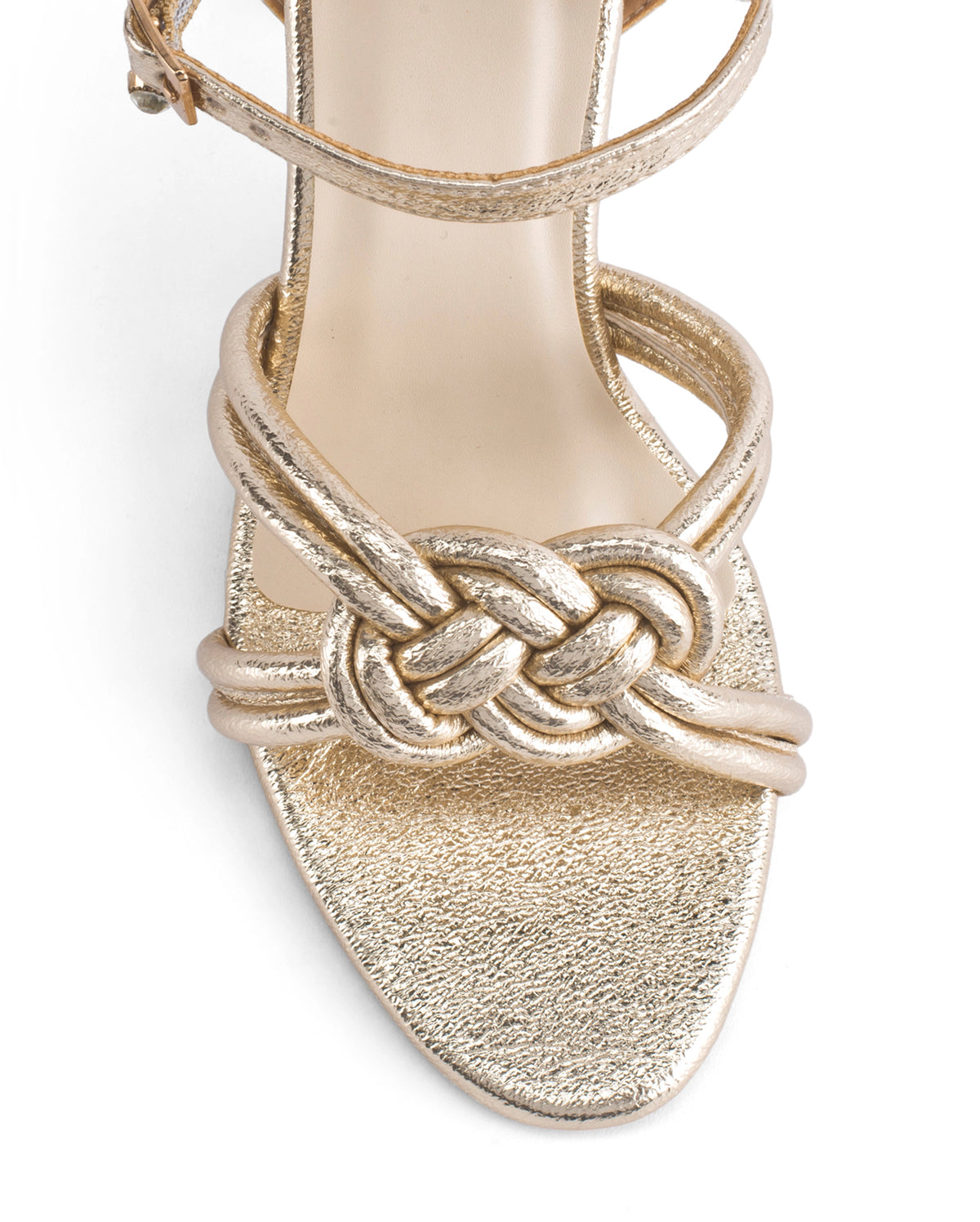 Gabbana Braid Gold Block Heels