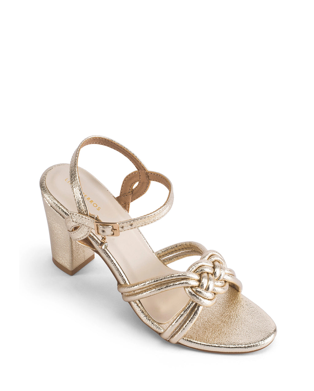 Gabbana Braid Gold Block Heels