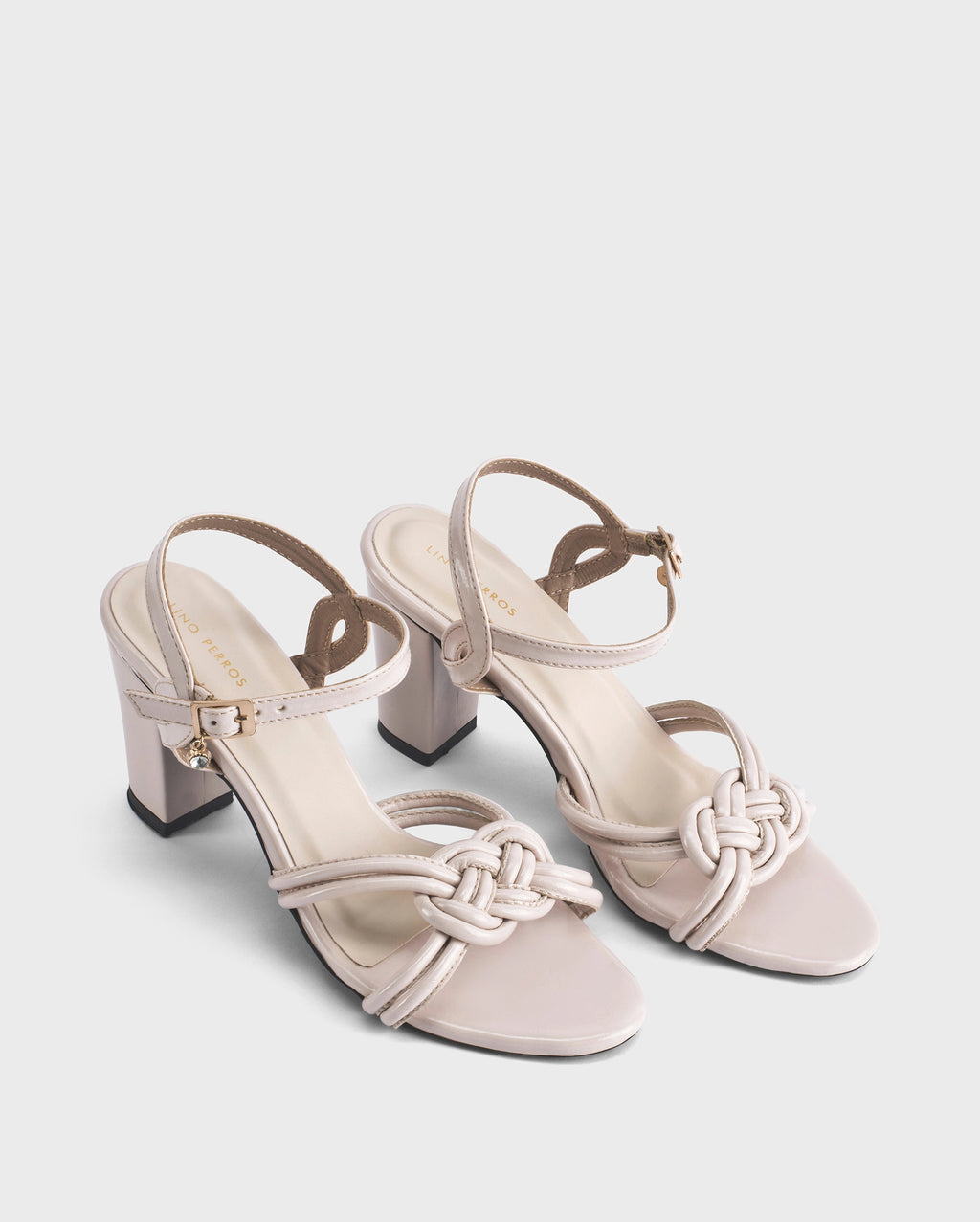 Gabbana Braid Off-white Block Heels