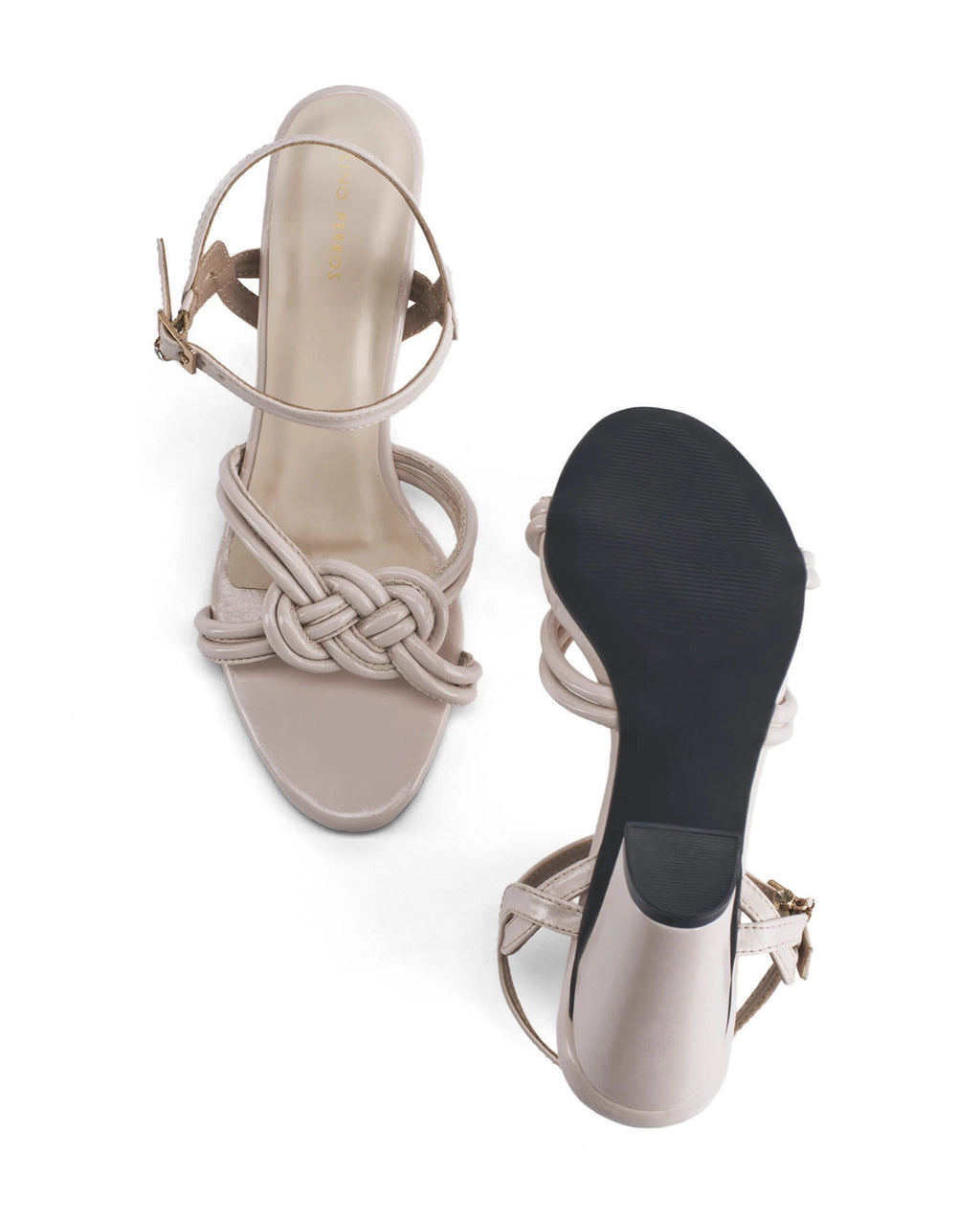 Gabbana Braid Off-white Block Heels