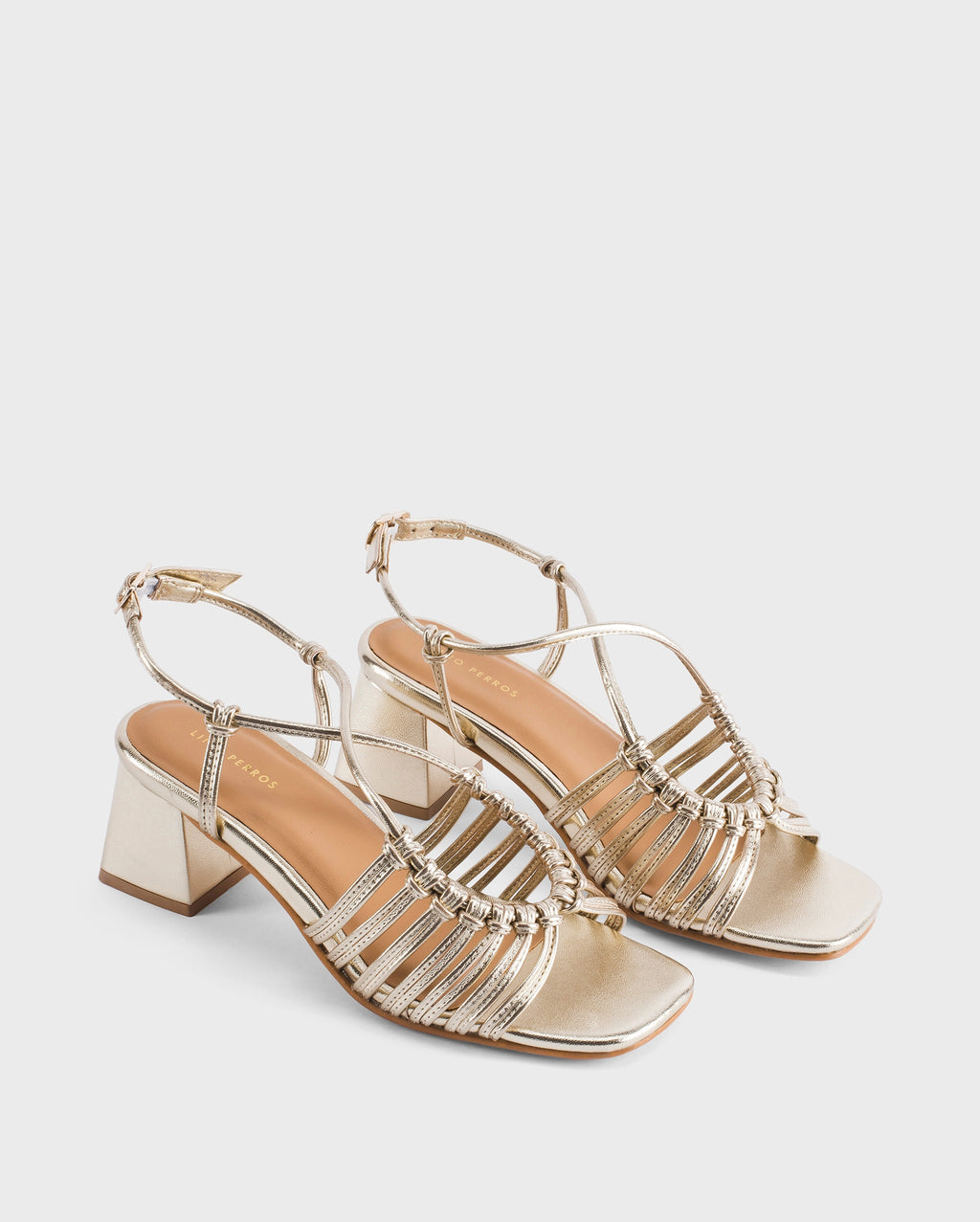 Gabbana Knot Gold Block Heels