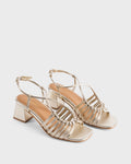 Gabbana Knot Gold Block Heels
