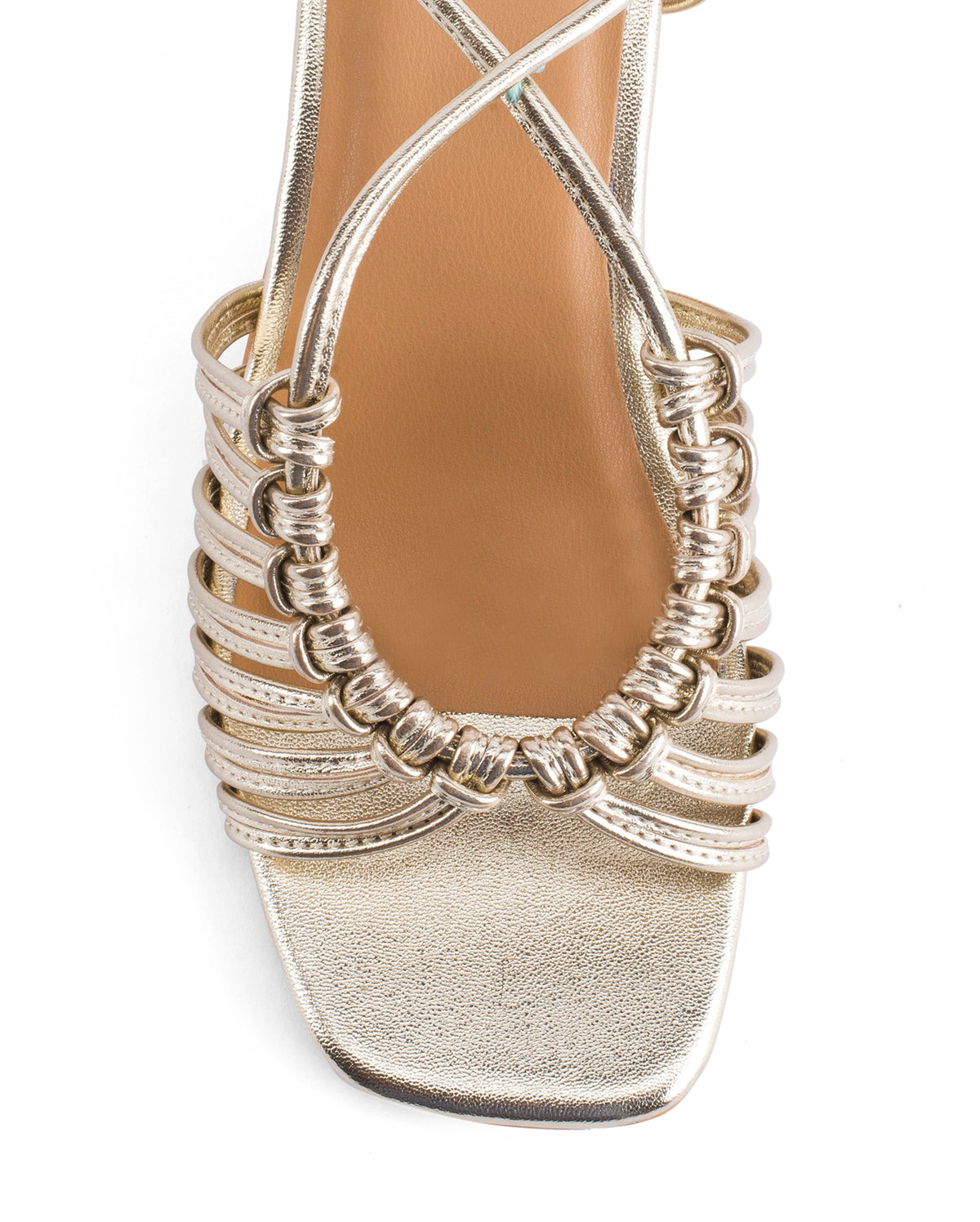 Gabbana Knot Gold Block Heels