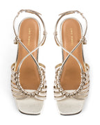 Gabbana Knot Gold Block Heels