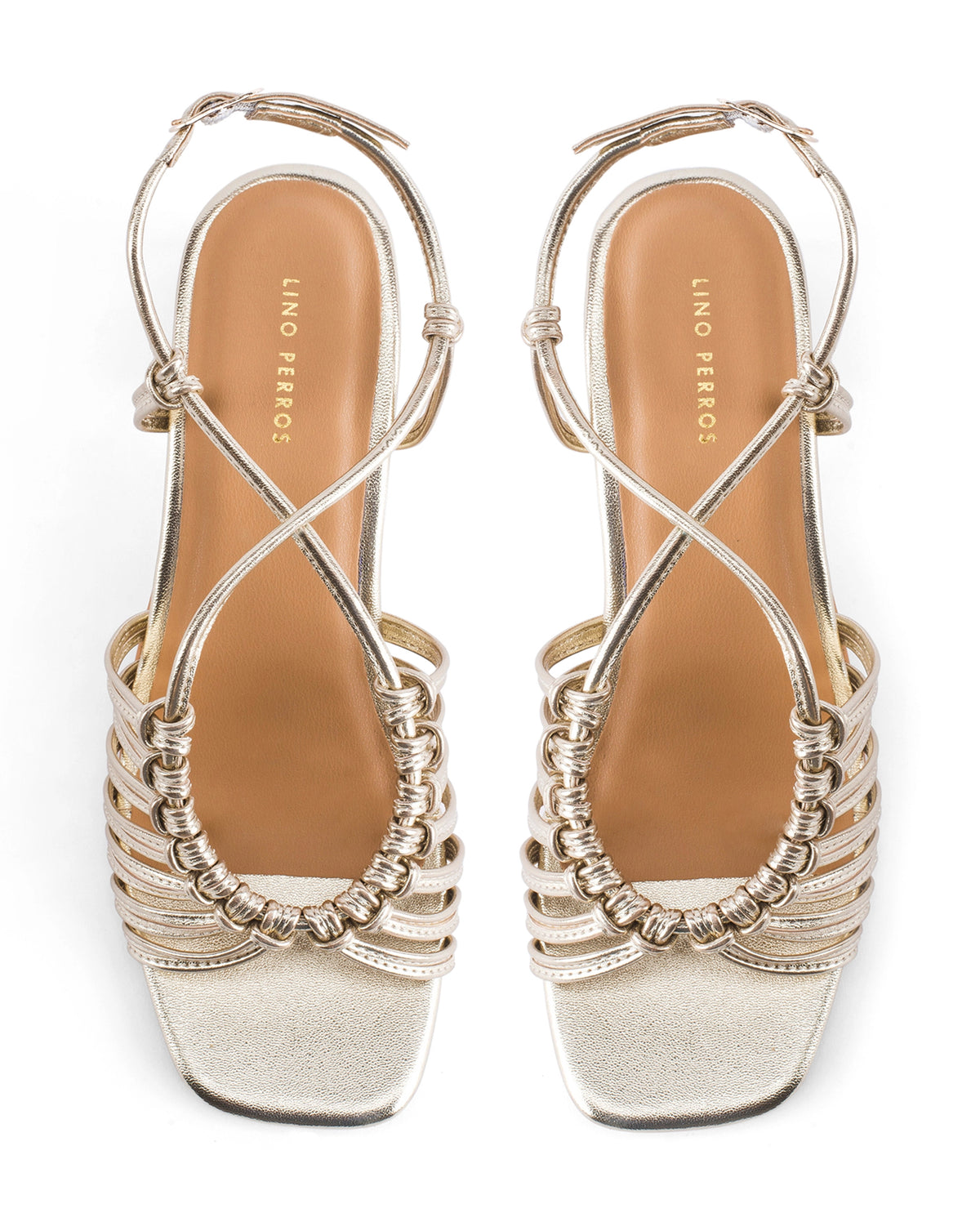 Gabbana Knot Gold Block Heels