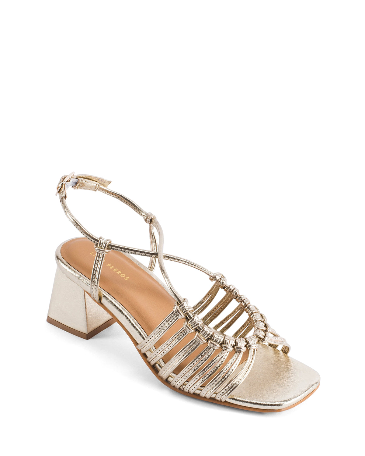 Gabbana Knot Gold Block Heels