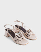 Gabbana Knot Off-white Block Heels