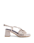 Gabbana Knot Off-white Block Heels