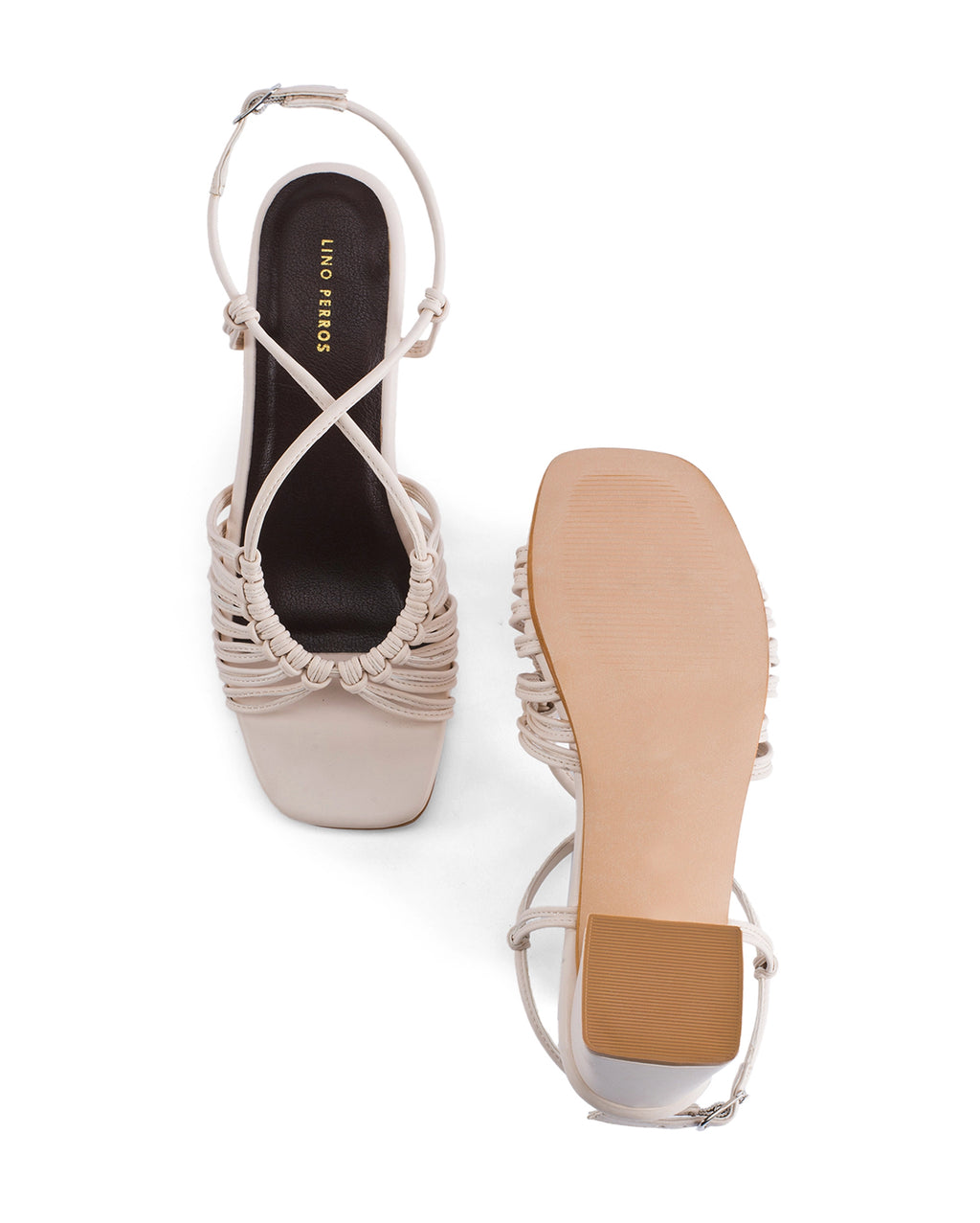 Gabbana Knot Off-white Block Heels