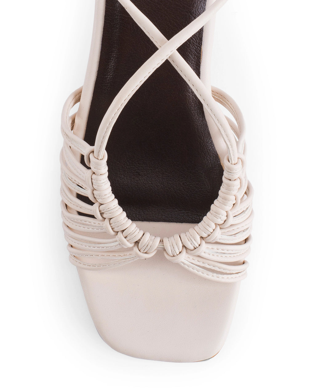Gabbana Knot Off-white Block Heels