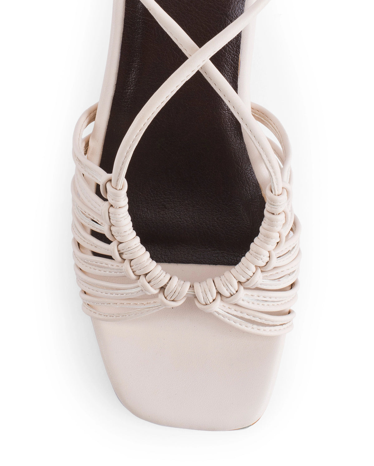 Gabbana Knot Off-white Block Heels