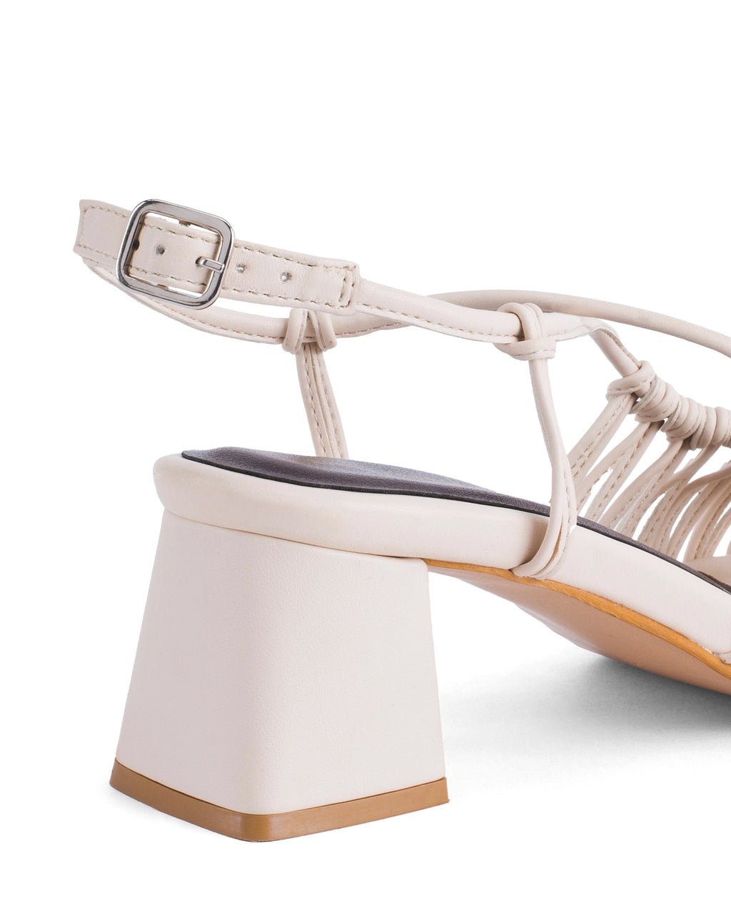Gabbana Knot Off-white Block Heels