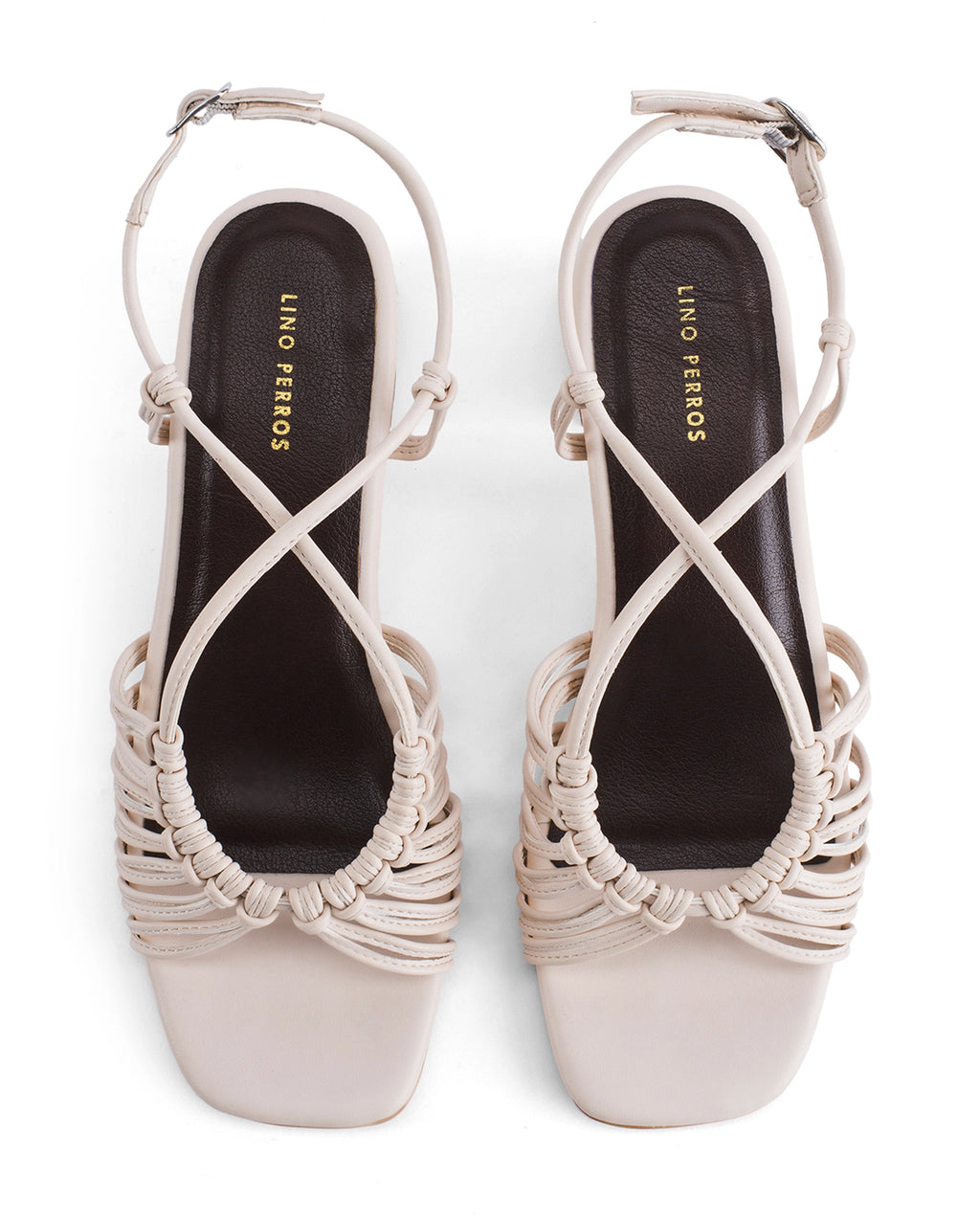 Gabbana Knot Off-white Block Heels