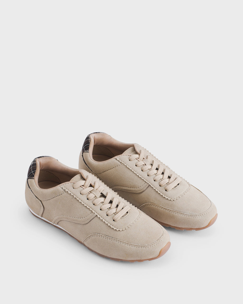 Stellar Check Icon Beige Sneakers