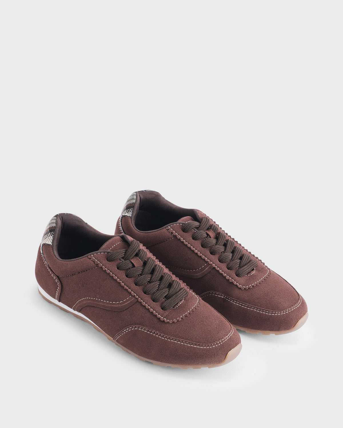 Stellar Check Icon Brown Sneakers