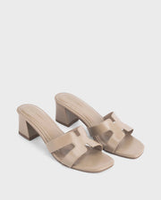 Gabbana Alessia Nude Block Heels