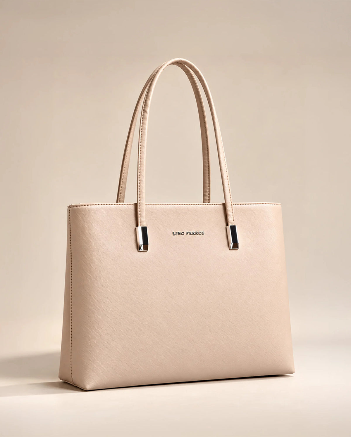 Avril Minimalist Beige Tote Bag - Lino Perros