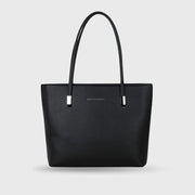 Avril Minimalist Black Tote Bag