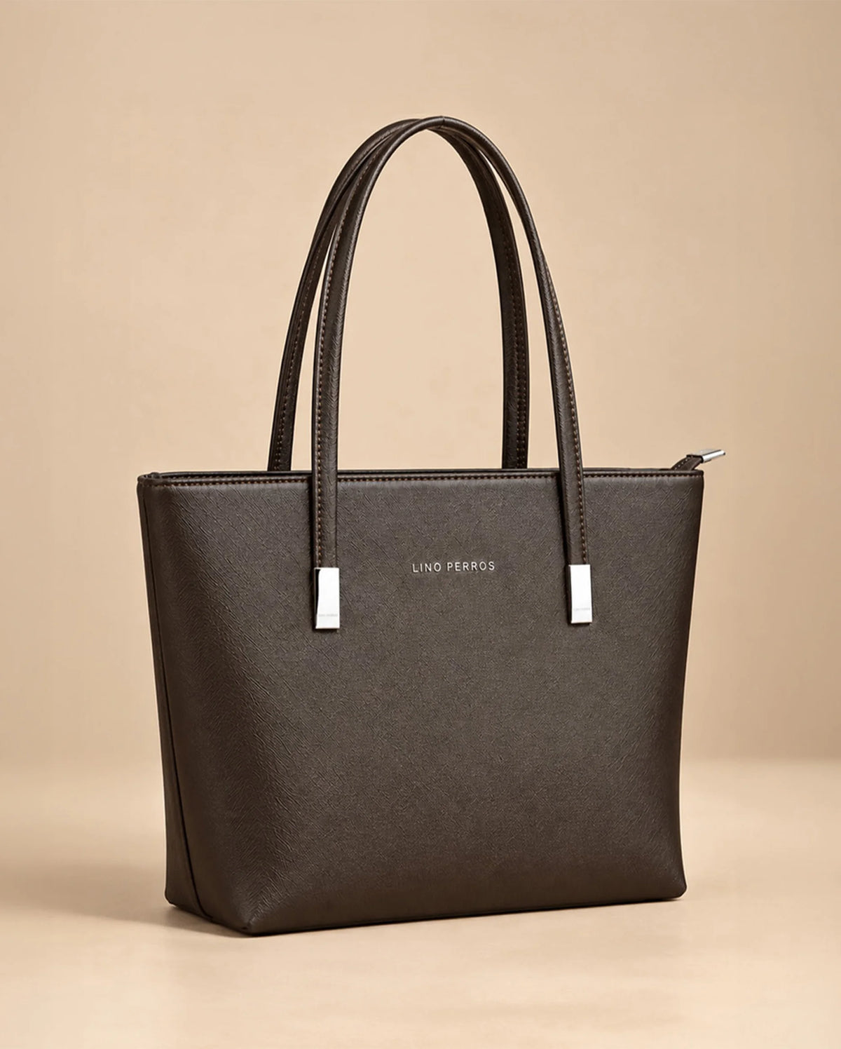 Avril Minimalist Brown Tote Bag - Lino Perros