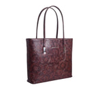 Avril Minimalist Floral Brown Tote Bag - Lino Perros