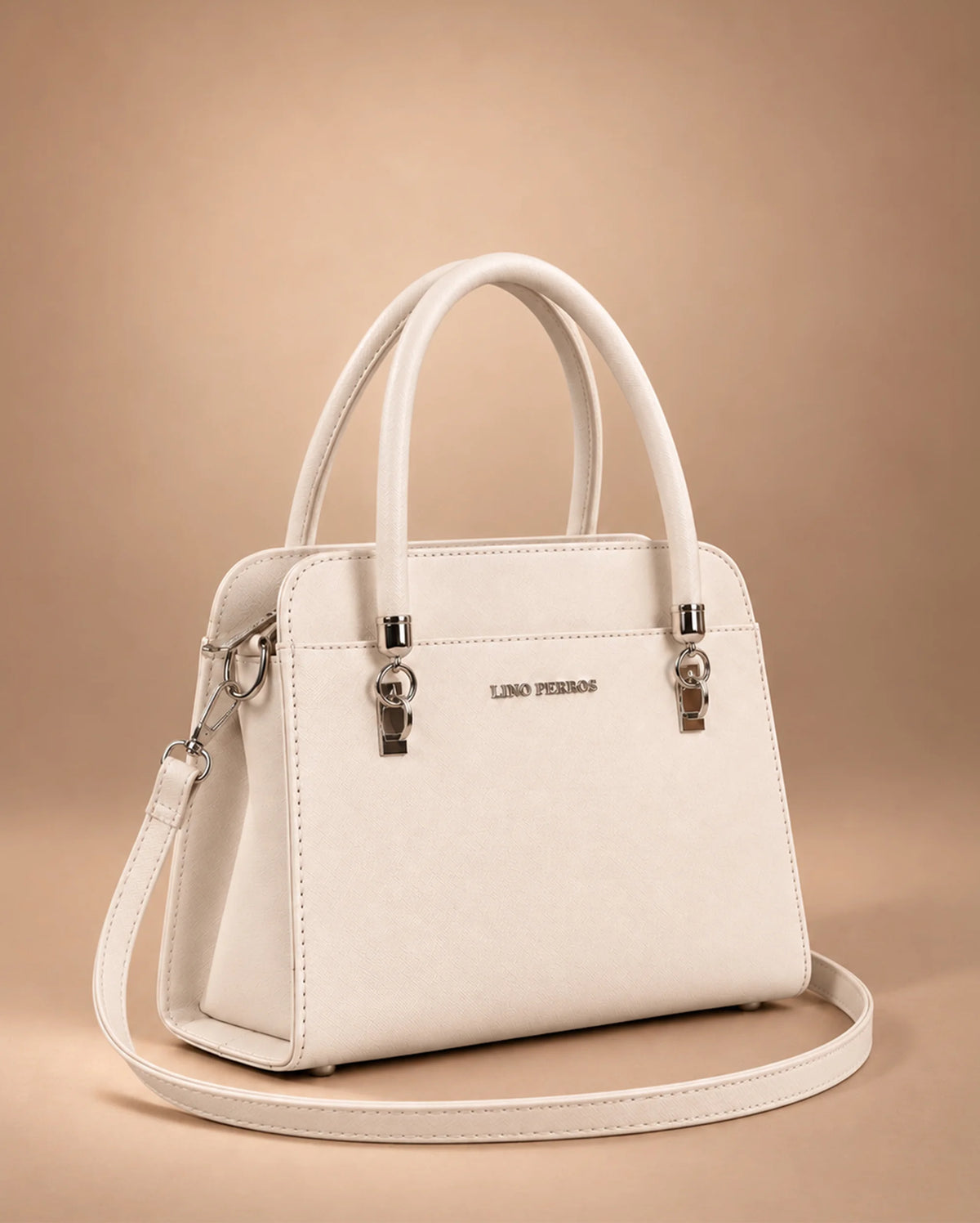 Voyage Statement White Satchel Bag - Lino Perros