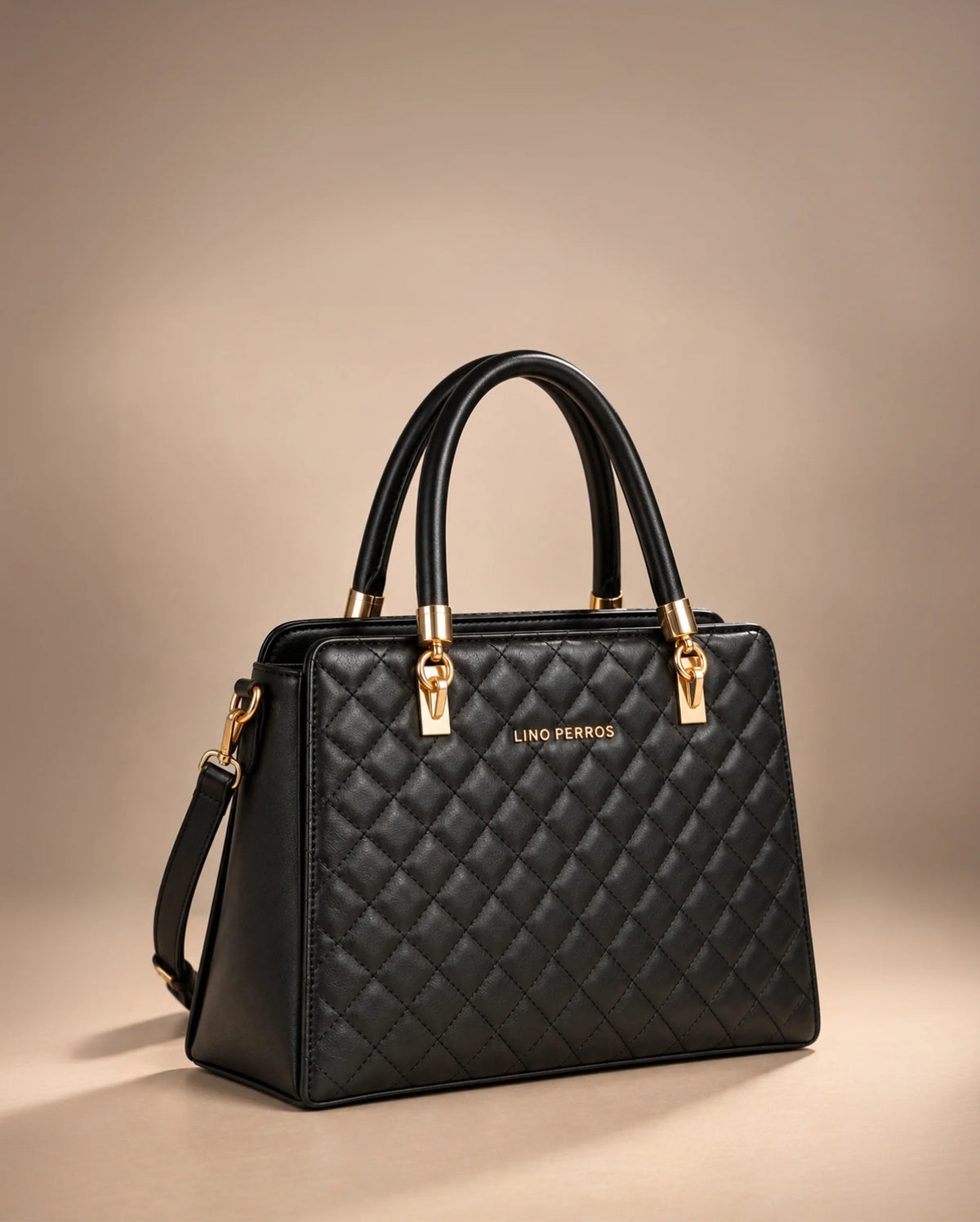 Avril Madame Black Satchel Bag - Lino Perros