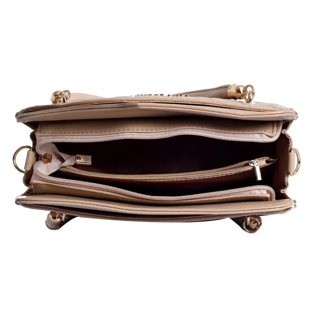 Avril Elle Beige Satchel Bag - Lino Perros