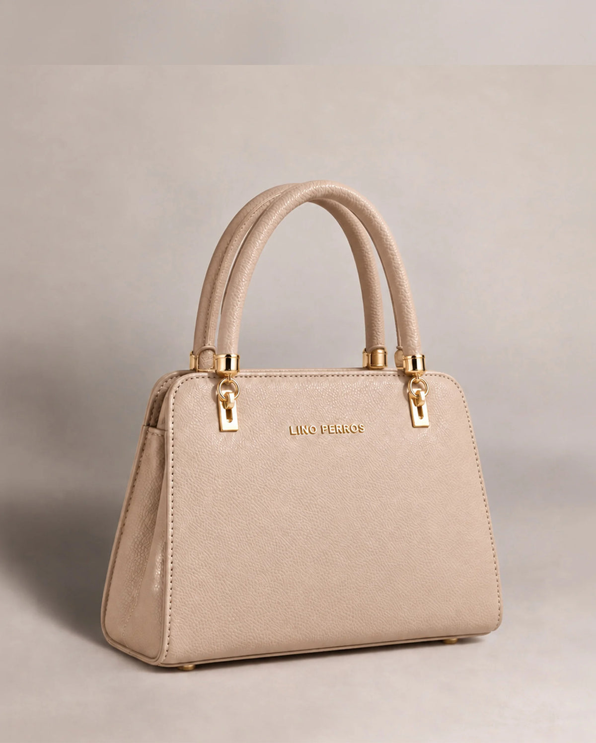 Avril Crush Beige Satchel Bag - Lino Perros