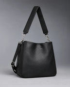 Voyage Simple Black Hobo Bag - Lino Perros
