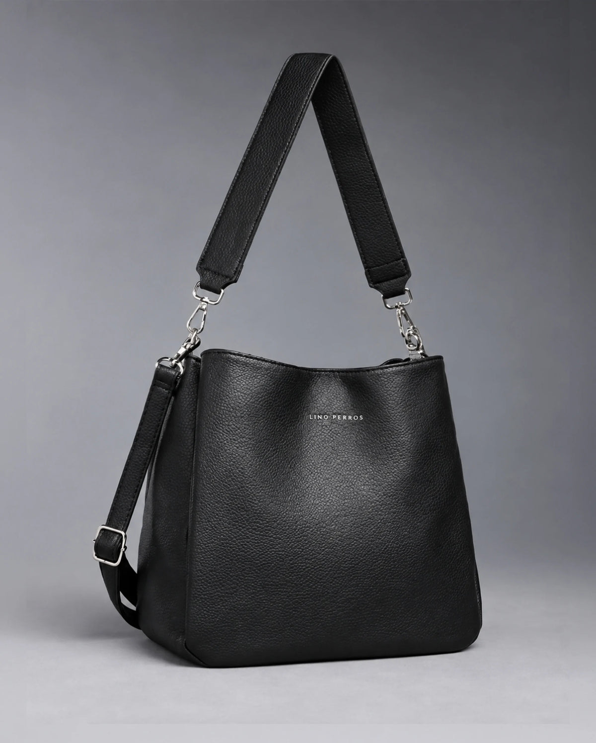 Voyage Simple Black Hobo Bag - Lino Perros