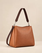 Voyage Simple Tan Hobo Bag - Lino Perros
