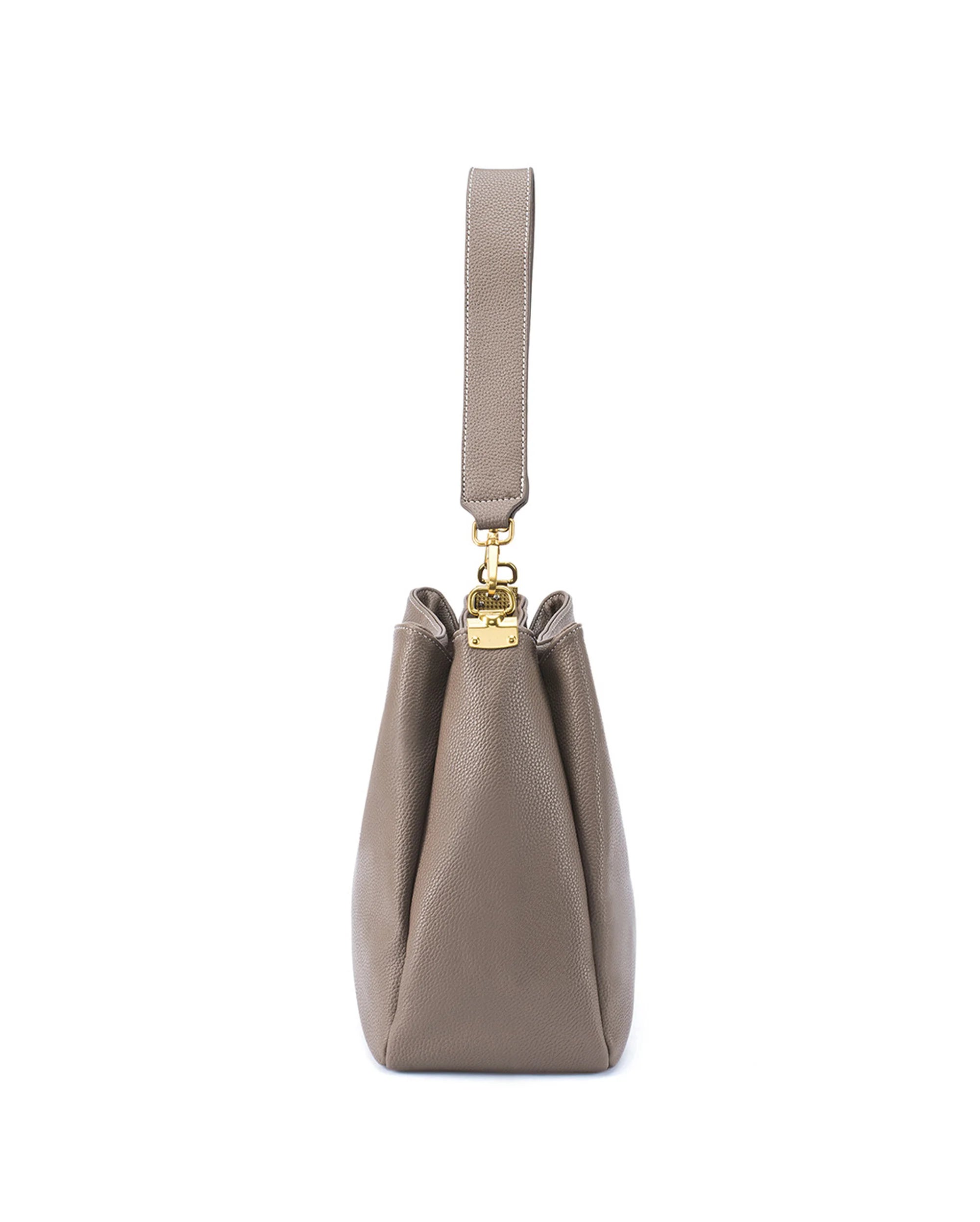 Voyage Simple Taupe Hobo Bag - Lino Perros