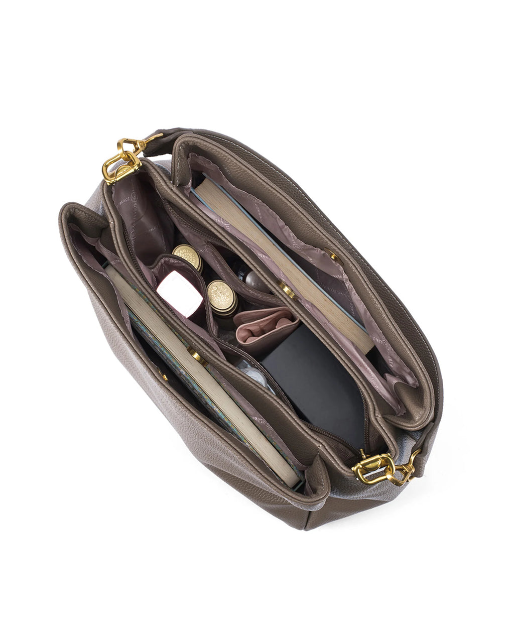 Voyage Simple Taupe Hobo Bag - Lino Perros