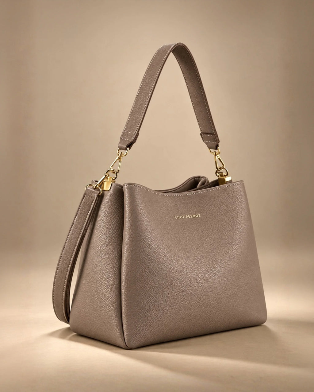 Voyage Simple Taupe Hobo Bag - Lino Perros