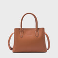 Avril Fine Tan Satchel Bag - Lino Perros
