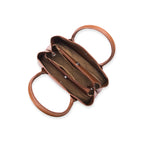 Avril Fine Tan Satchel Bag - Lino Perros
